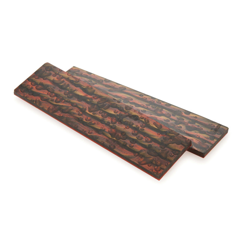Poly Resin Knife Scales - 15/64" x 2" x 7" - Molten Lava - Pair
